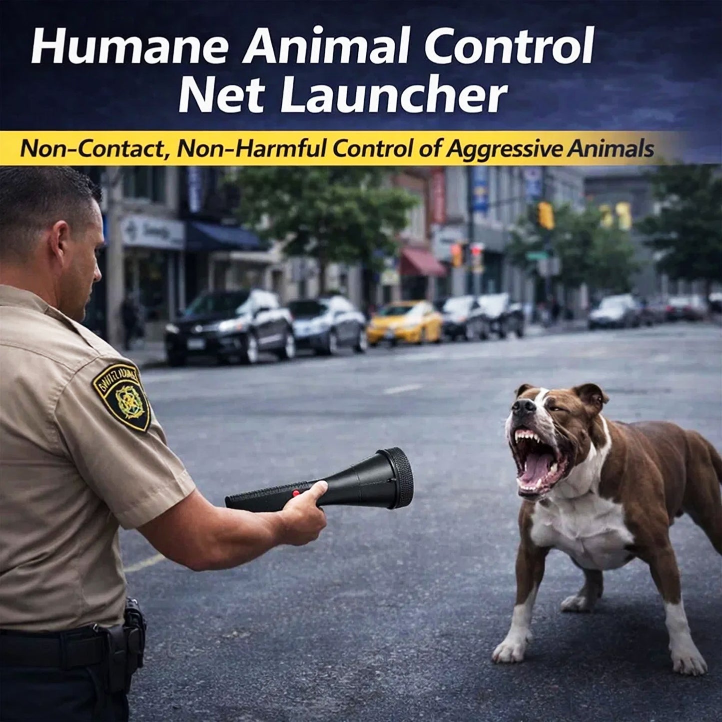 Electromagnetic Net Gun, Non-Lethal Humane Rescue, 5-10m Handheld Electromagnetic Launcher, Quick-Load & Rechargeable for Small Animal & Drone Interception